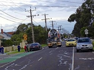 Albion residents furious over truck traffic on quiet residential streets.