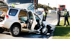 Derrimut: Charges after woman hurt in car, semi-trailer crash