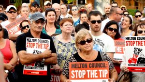 Ravenhall tip: Residents protest outside Melton council