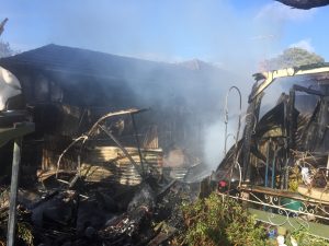 Fire threatens homes