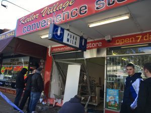 Two businesses ram-raided overnight