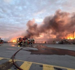 Recycling fire under investigation