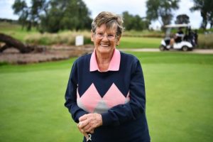 Swinging strong in her 90s