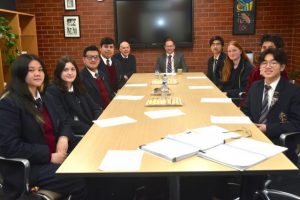 Students grill polly in roundtable talks