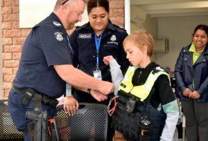 Sirens, walkie talkies and curly questions during police kids’ visit