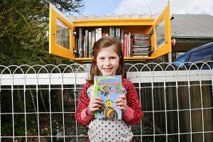 Books to give and take at Little Free Library