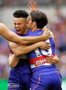 Siren sparks celebrations for Bulldogs skipper Easton Wood