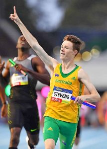 Local star Luke Stevens gives thumbs up to Nitro Athletics