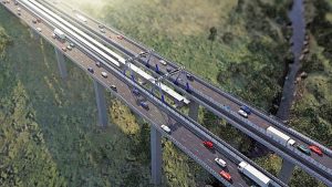 Work widening EJ Whitten Bridge ramps up