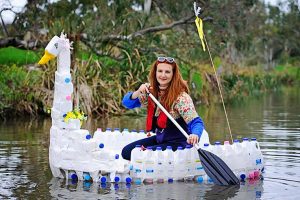 A giant egret has comandeered Kororoit Creek