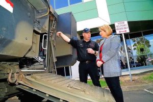 Defence combat vehicle rolls in