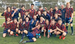 Soccer champs on a high