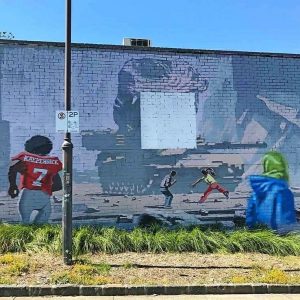 Trump mural cover-up