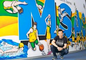 Artist pools his talent