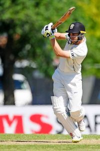 Sunshine United Captain raises his bat