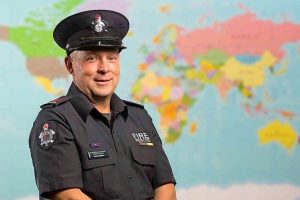 Firefighter leads the way