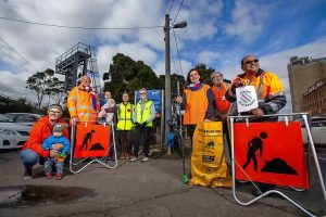 All aboard to clean up Albion station