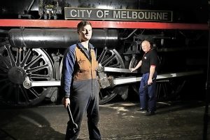 Historic locomotive back on track