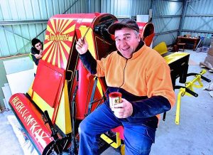 Historic harvester to hang around